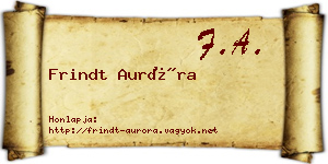 Frindt Auróra névjegykártya